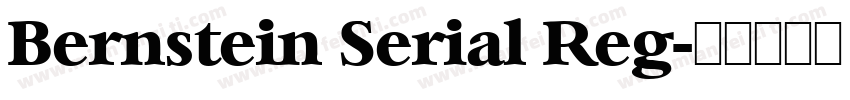 Bernstein Serial Reg字体转换